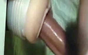 Fleshlight fuck with twitching orgasm