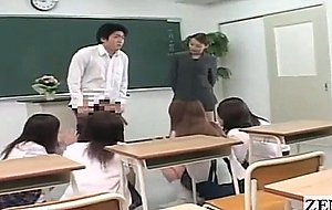 Subtitled cfnm japanese classroom masturbation show