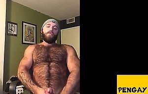 Hairy Lumberjack Shows Off his Cock ( No Cum )