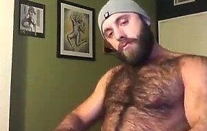 Hairy Lumberjack Shows Off his Cock ( No Cum )