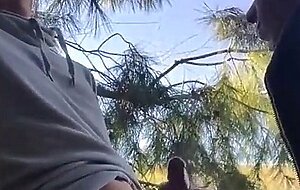 Jerking off in park