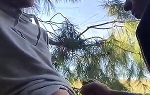 Jerking off in park