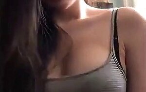 Asian college girl with big boobs riding cock