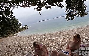 Diana & ingrid, rainy nude on tropical beach with ingrida diana on vacation