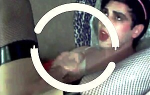Cute Crossdresser Selffacial Cumshot