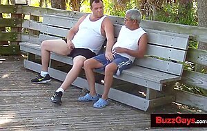 older gays have sex in public park
