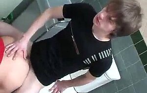 Hung Twink Breeds His Bitch in Laundry Room