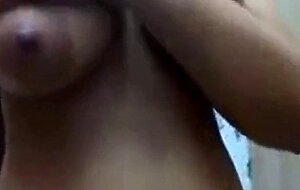 Pakistani girl playing with her Boobs
