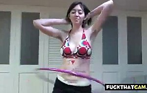 Hairy armpits Hula Hoop
