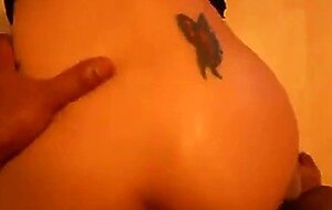 Black guy fucking an Asian ass - Cumming inside