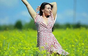 Sumiko, on the meadow in summer