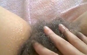 Playing with my hairy pussy