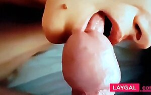 slut slowed Italian blowjob cumshot in mouth
