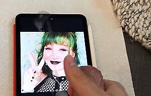 Goth Teen takes big cum tribute