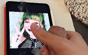 Goth Teen takes big cum tribute