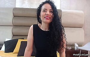 Solo mature Latina masturbates on webcam