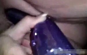 Blonde BBW Girl Dildoing