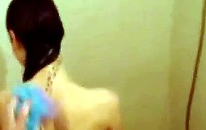 Brunette teen sweet shower