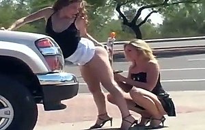 Two teens public outdoor lesbian heavy petting and sex