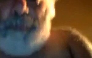 Hairy horny NY daddy bear jerks off on webcam