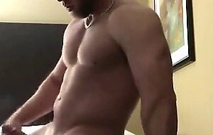Bearded Muscle Stud Jerking His Fat Cock ( No Cum )