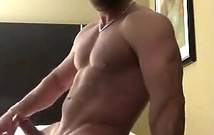 Bearded Muscle Stud Jerking His Fat Cock ( No Cum )
