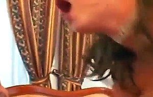 Busty slut in a threesome