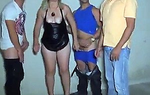 Gangbang for french milf lou