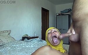 Hot french algerian milf rimming her stepsons asshole and sucking his big cock