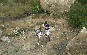 Blonde milf mom outdoors fucking