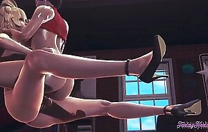 Boku no hero futanari hentai 3d - mitsuki cunnilingus and fuck to momo with creampie in her pussy -