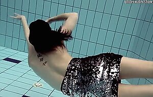 Brunette teen shows her nude body to you