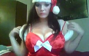 XMAS NIPPLES - Webcam Girl with Big Tits