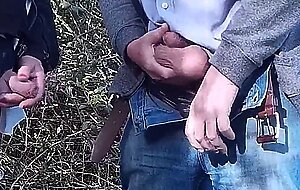 Outdoor Handjob: Fingering Big Balls
