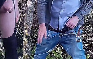 Outdoor Handjob: Fingering Big Balls
