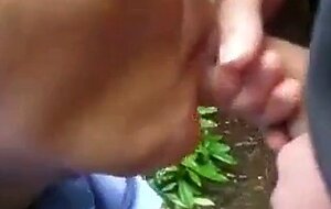 Outdoor Fun: Blowjob and Cum with a Sexy Man