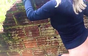 The milf didn't expect a public anal creampie
