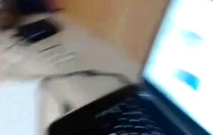 Blonde Couple's Public Library Webcam Fuck