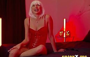 Sexy stacy cruz and leo santos give a halloween fellatio in full hd with congenital tits.