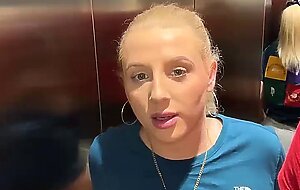 Busty MILF suck cock and get pounded hard in elevator live at sexycamx