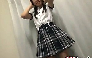 Bad japanese student with sexy tits