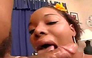 Ebony booty babe sucks to get intense dick inside her