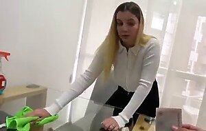 I paid my big tits maid for extra services