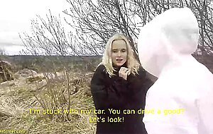 teen rough fucked in car during roadside assistance