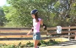 Solo skater cutie chloe masturbates