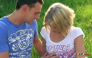Blonde small tits german teen girl