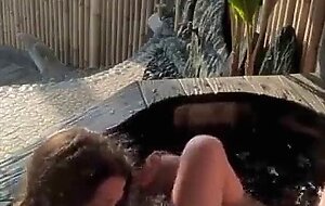 Public sex amateur couple on the veranda
