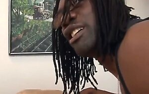 Horny ebony teen getting pussy fucked