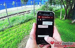 Naughty fuck date for Harleen van Hynten in a public park! MILFHUNTER24