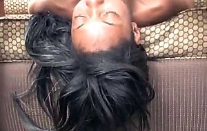 Black girl getting roughly face fucked on filthy floor